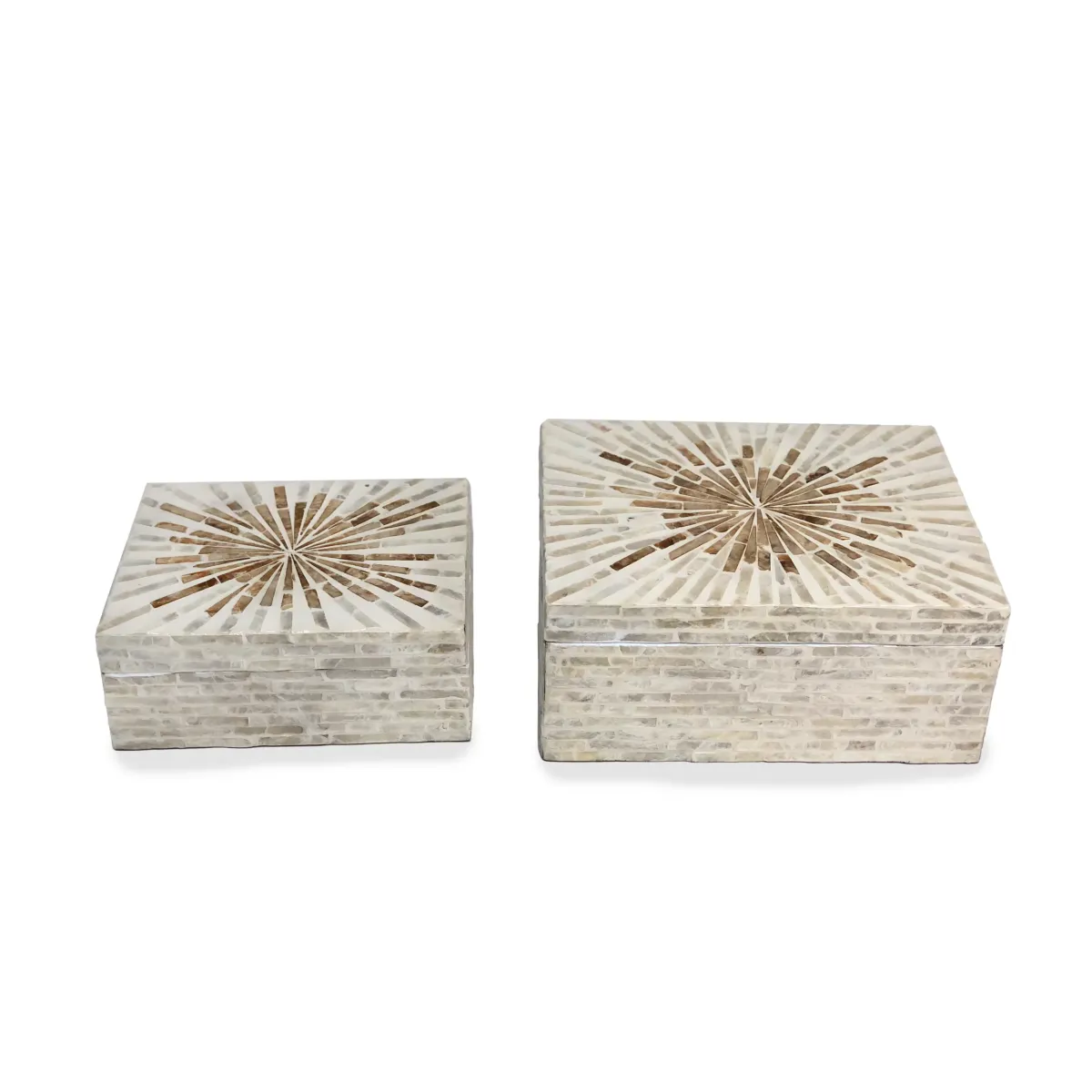 Box with Mop White Brown Line – Organize with Unique Style!
