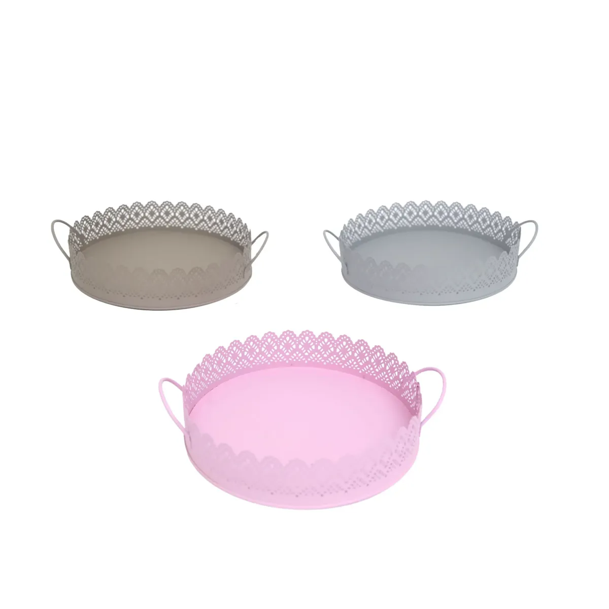 Top Engraved Round Colored Tray