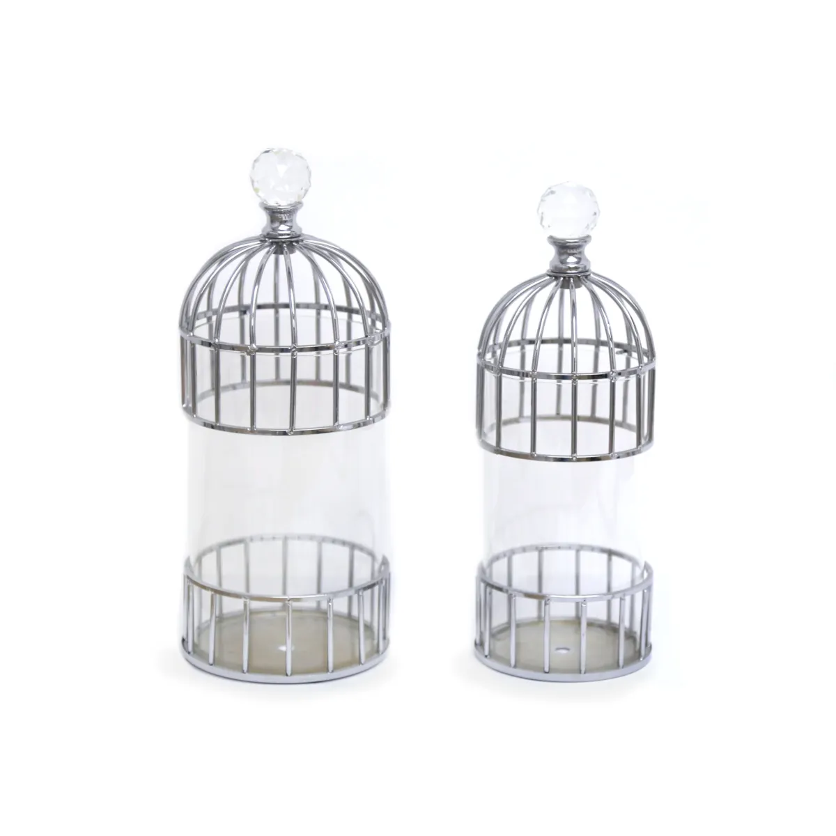 Metal Glass Decorative Cage