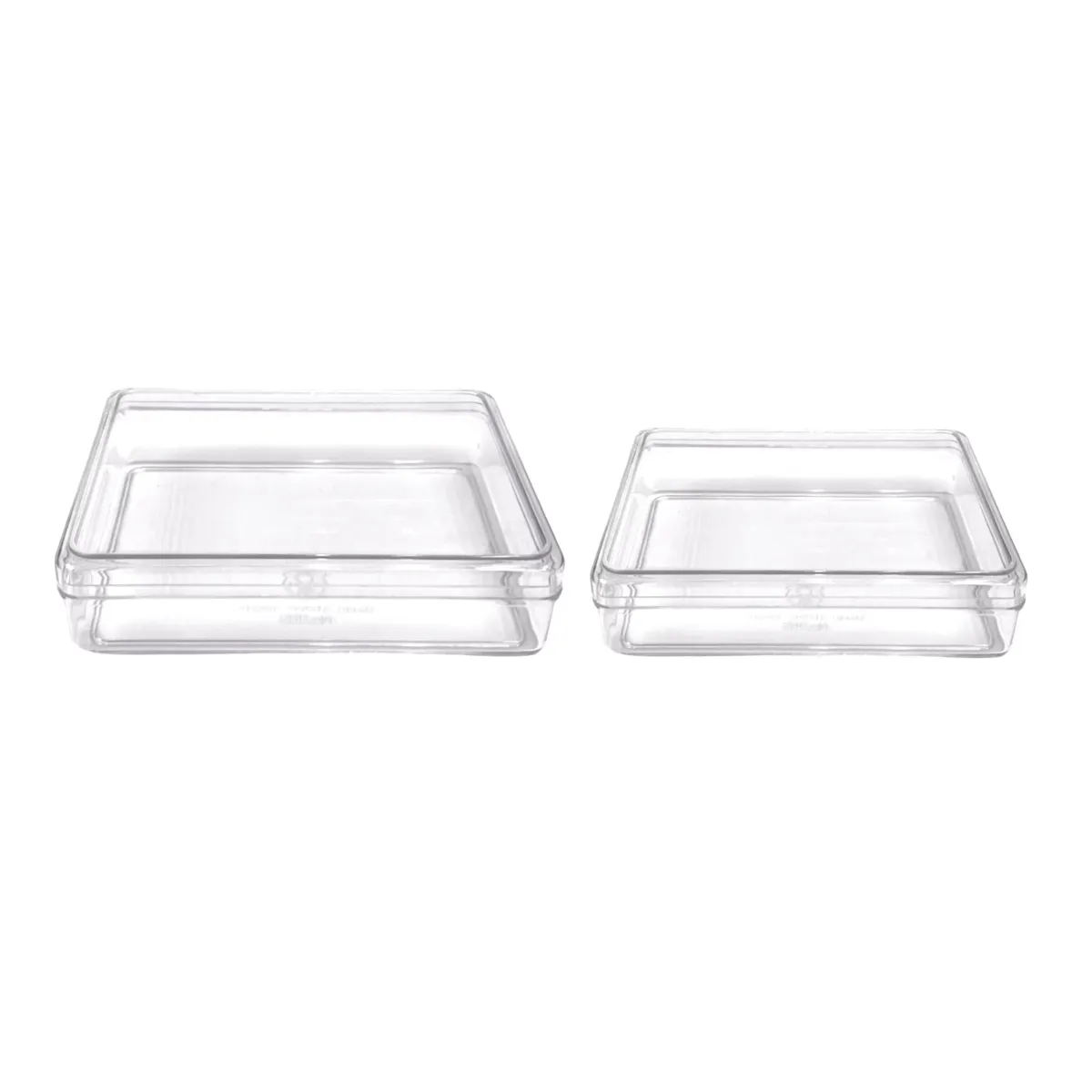 Rectangular Plexiglass Storage Boxes – Set of Two Sizes