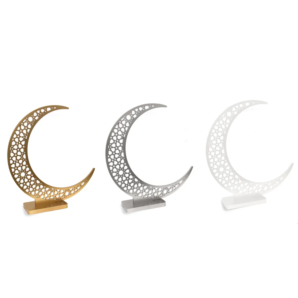 Wooden Arabesque Half Moon – Elegant Islamic Decor