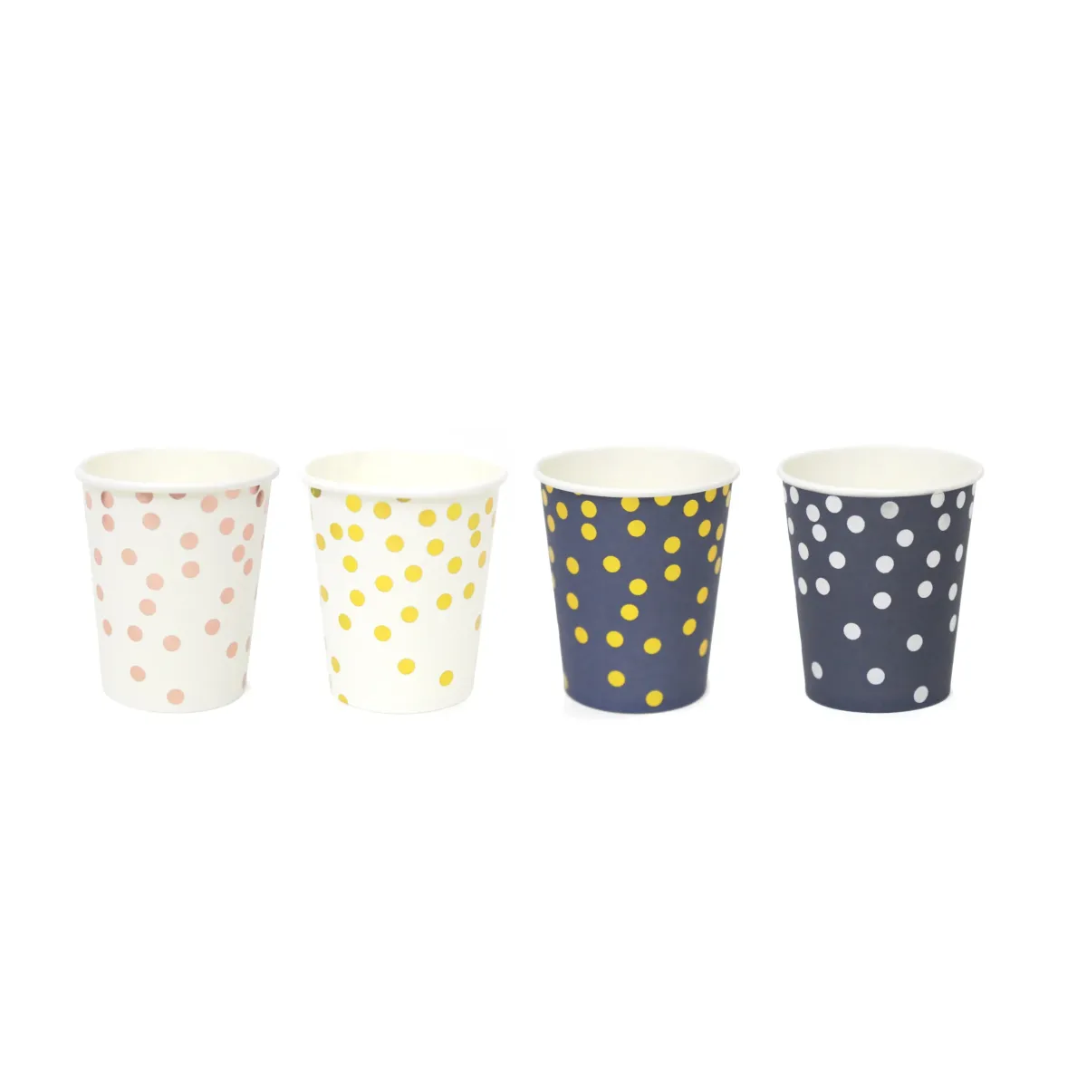 Dotted Paper Cups Colorful Party Tableware