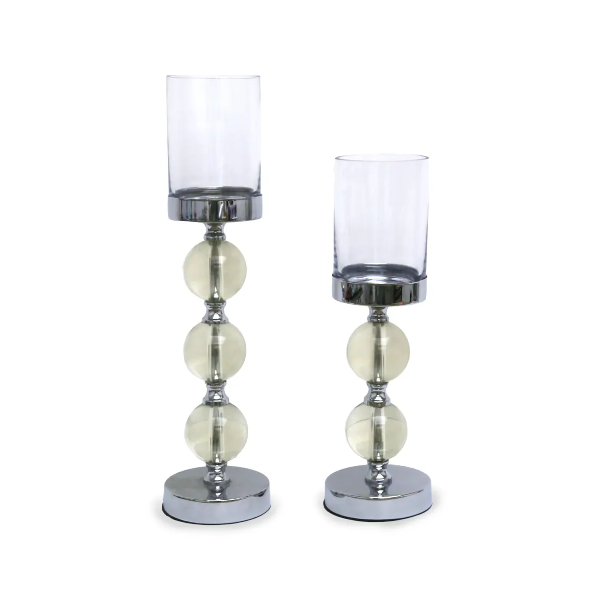 Two/Three Spheres Glass Candle Holder