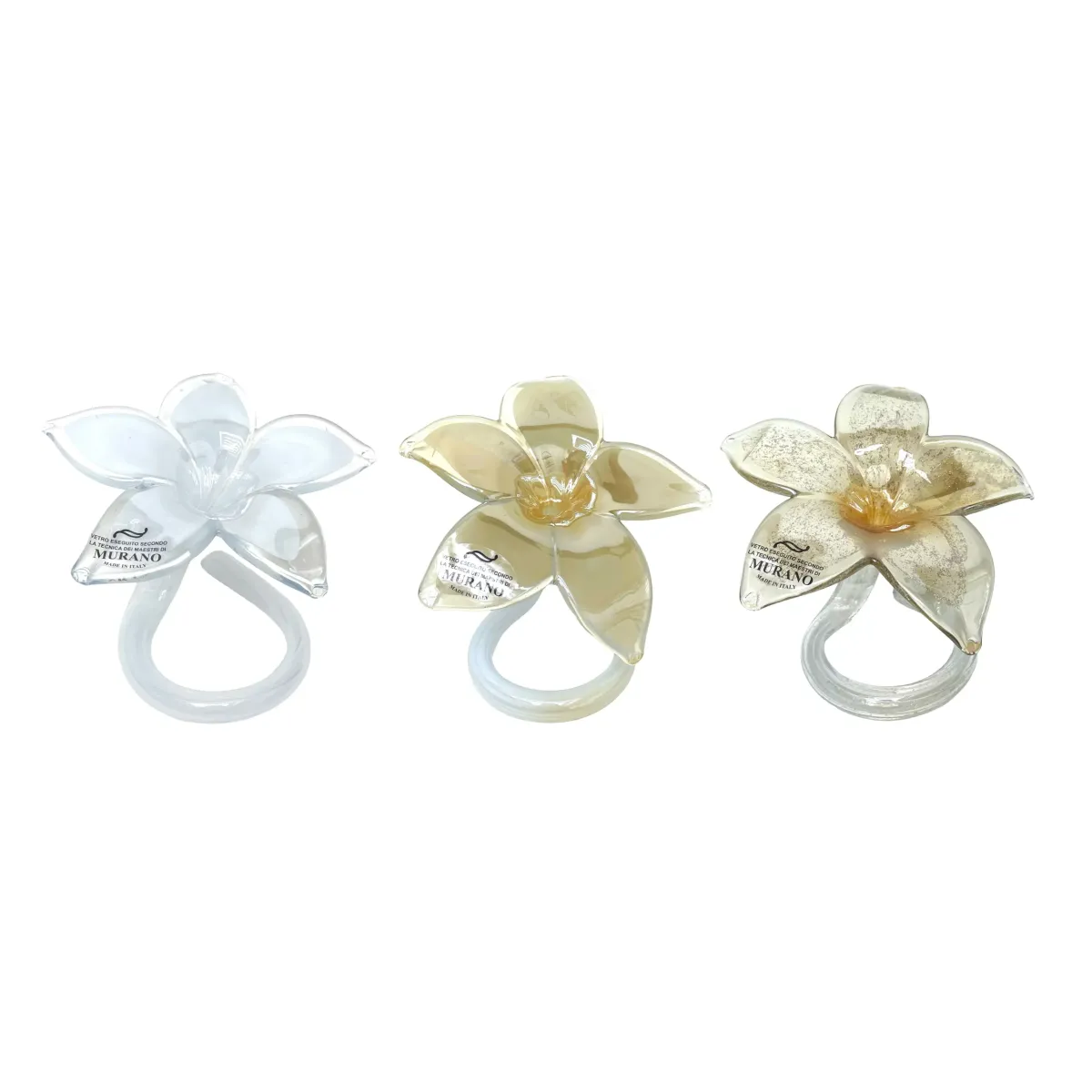 5 Petals Chips ROTONDA Flower Murano