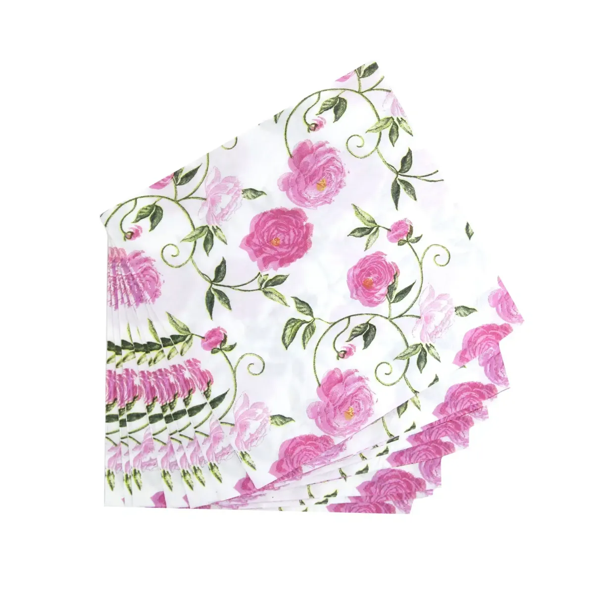 Pink & White Floral Napkin – Charming & Elegant Table Accent
