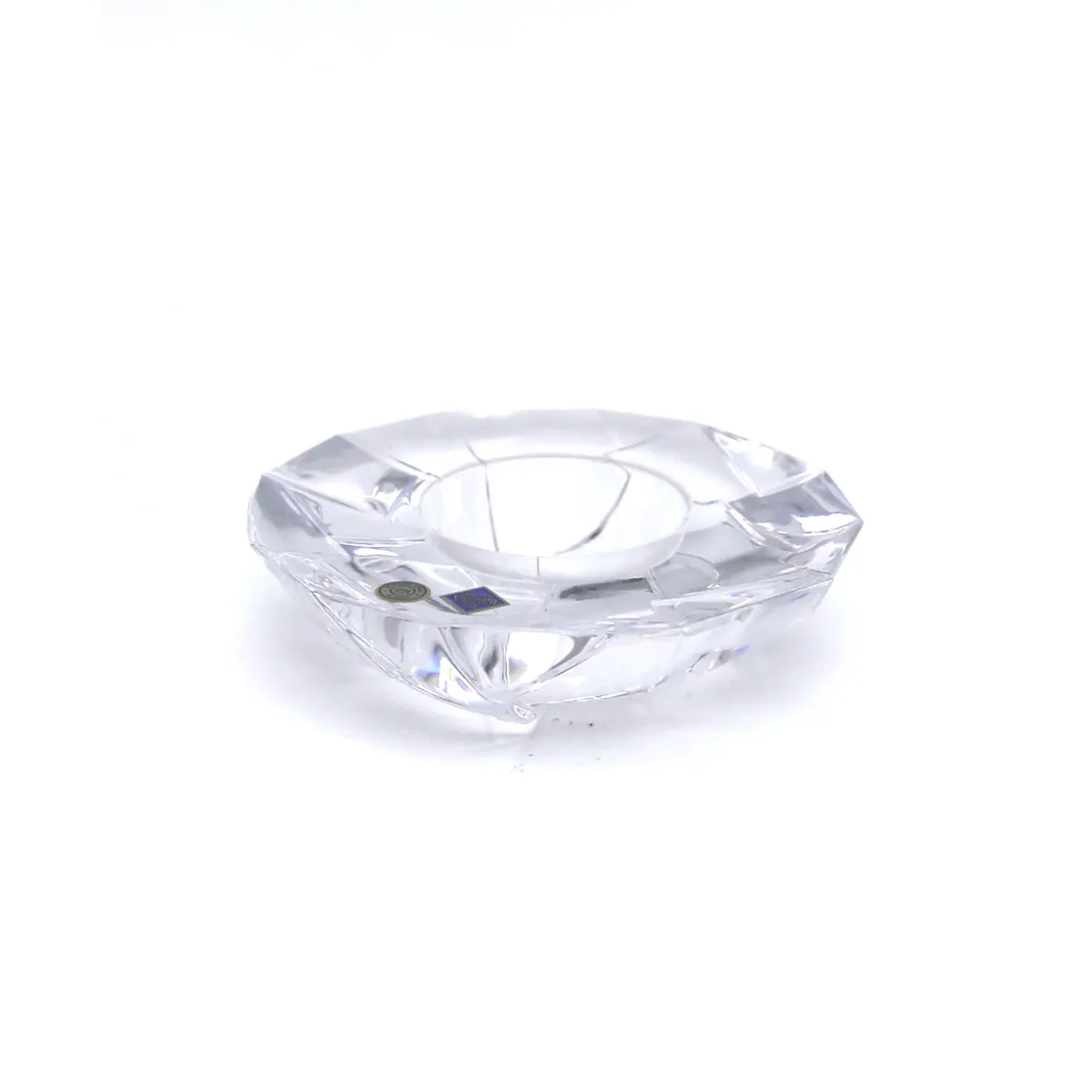 Bohemia Crack Crystal Candle Holder – Elegant Glass Decor