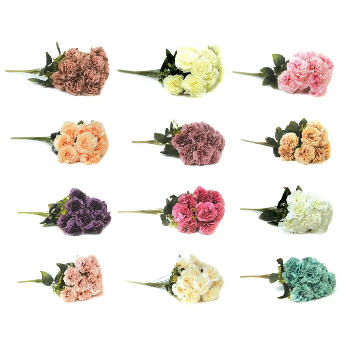 Head Carnation Flower Bouquet 44CM