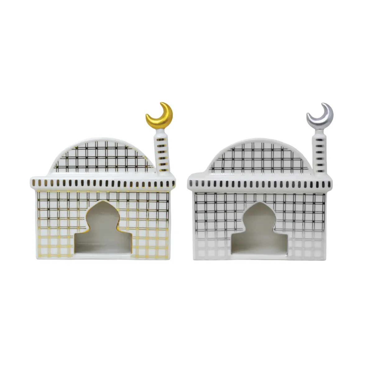 Printed Pattern White Mosque Decor – Islamic Home Decor