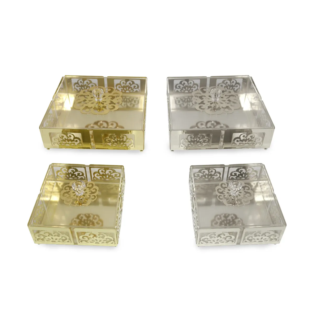 Covered Acrylic Box With Metal Holder