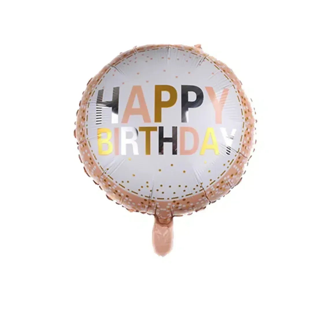 Pink & White “Happy Birthday” Foil Balloon – Celebrate Her Special Day with Sweet Style!