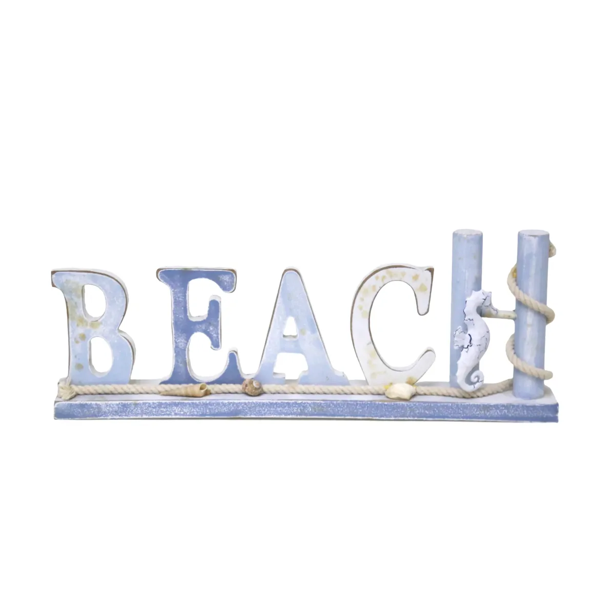 Beach Word Wooden Decor – 35×12 cm Coastal Accent