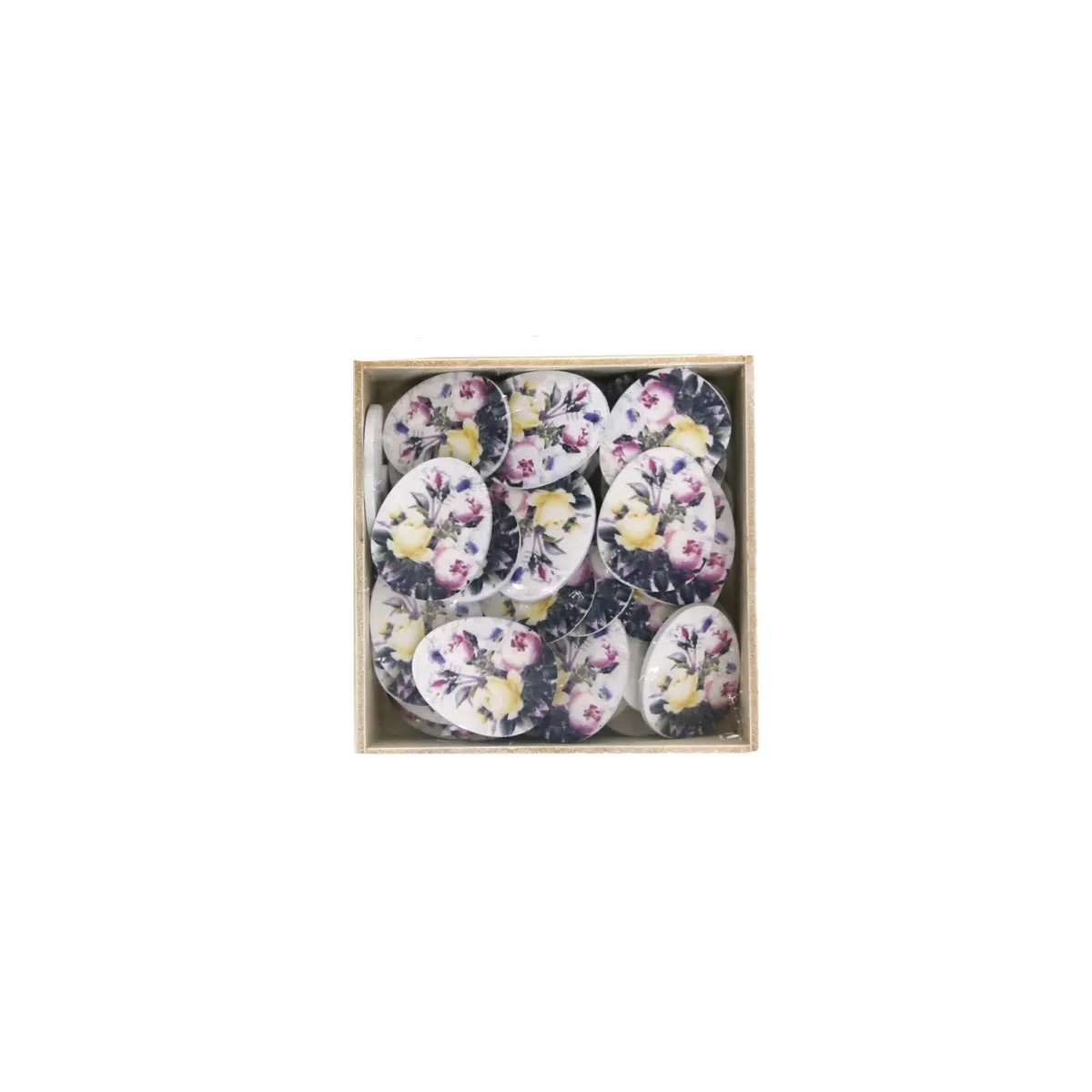 Rose Print Egg Shape Motif