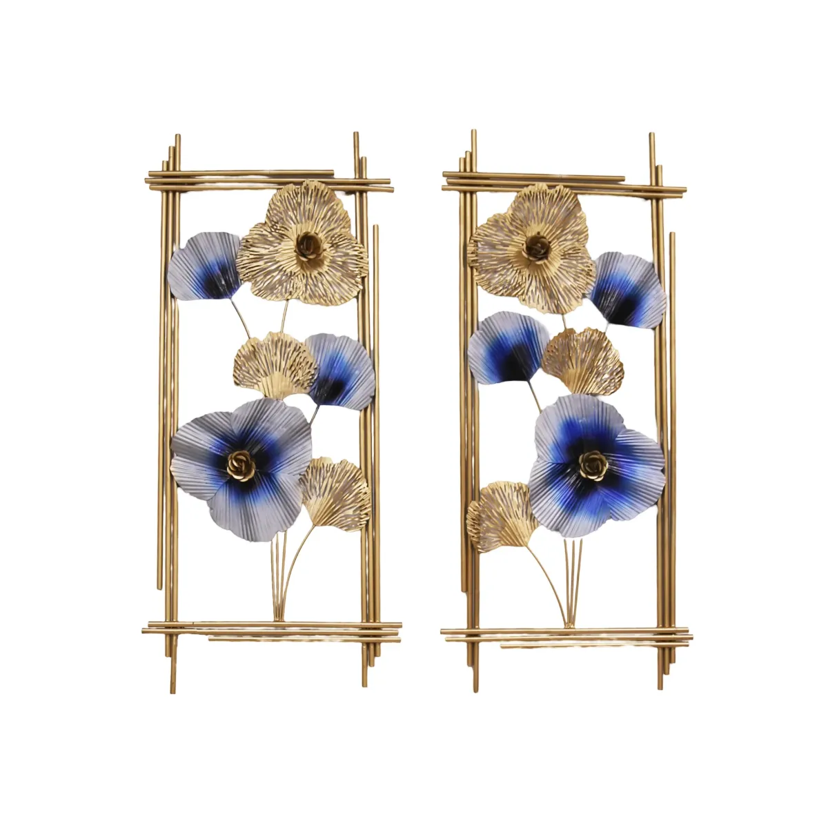 Vertical Framed Zara Metal Wall Art