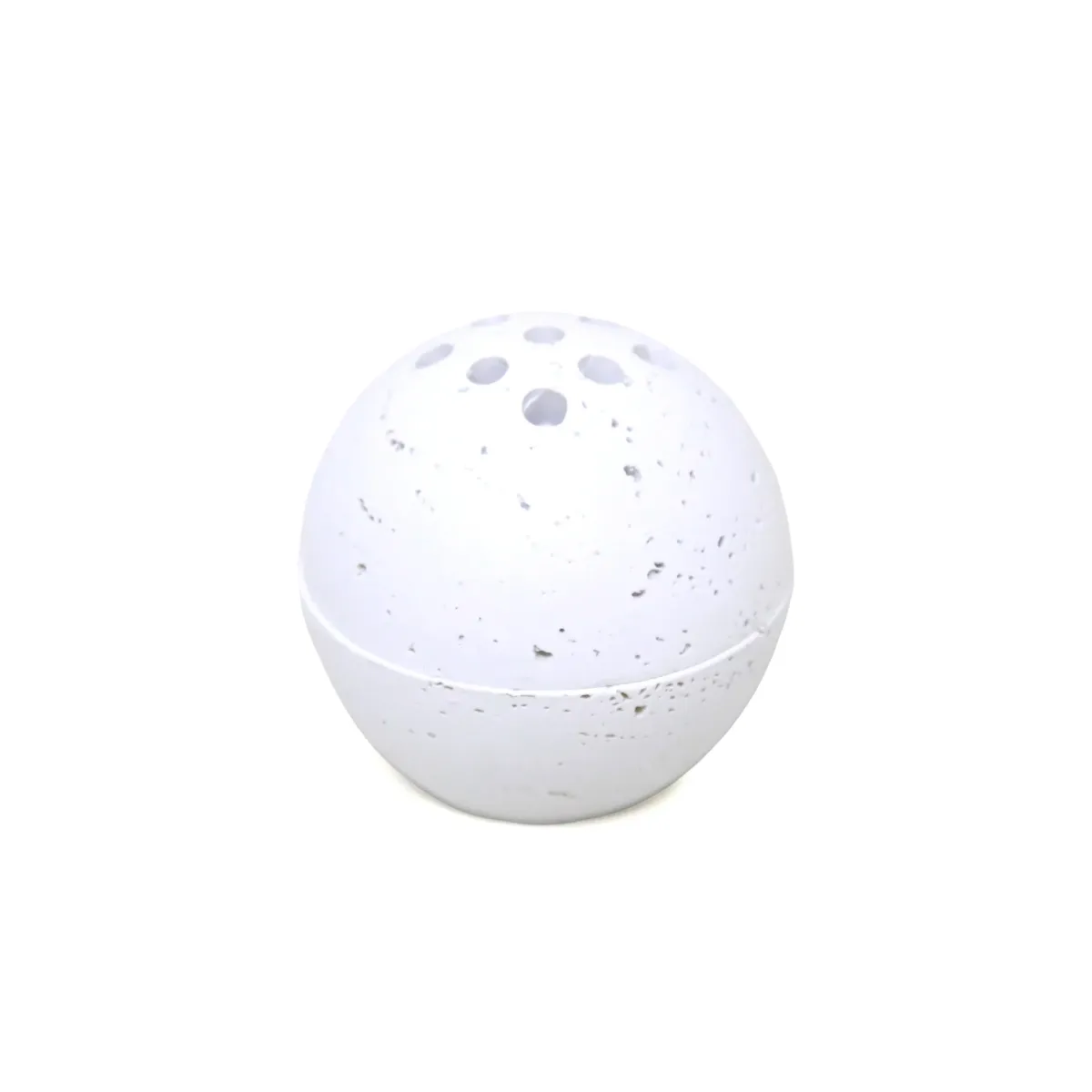 Matt White Sphere Burner – 8 × 7 cm Matte Finish