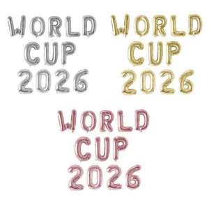 Festive World Cup 2026 40-Inch Foil Balloon Letter Set for Sports Celebrations