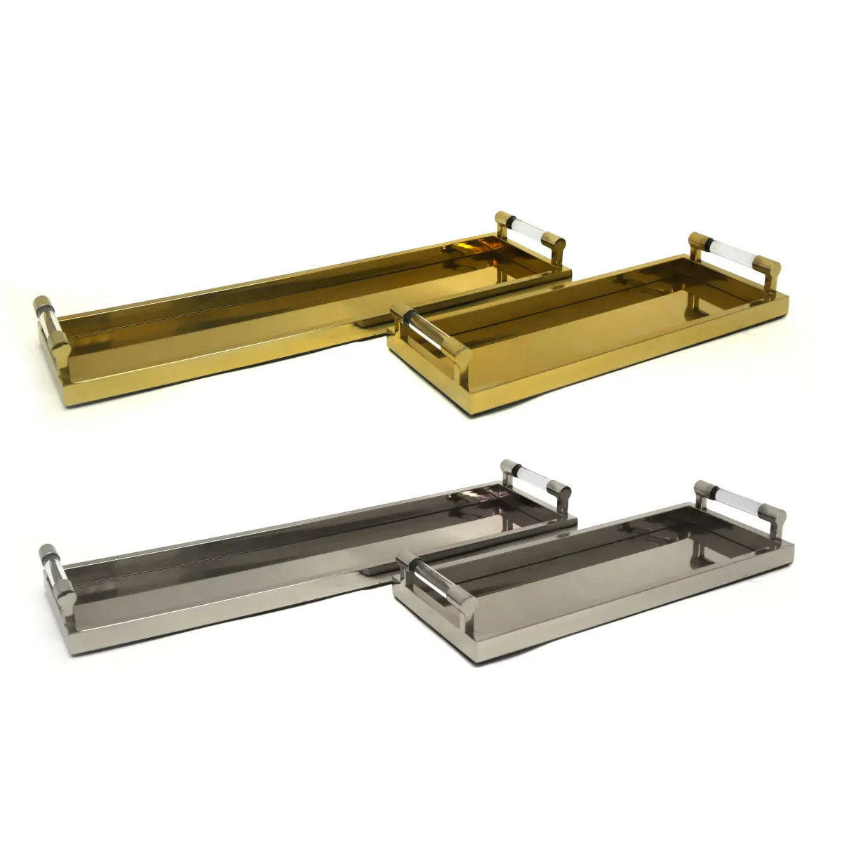Glass Rod Handle Tray