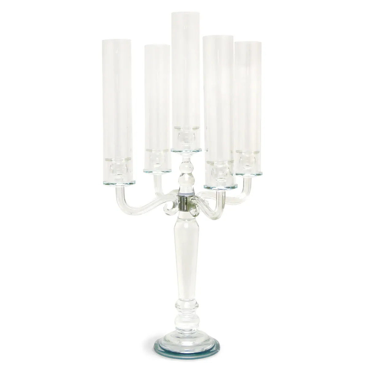 Crystal Clear Glass Candle Holders for Elegant Decor