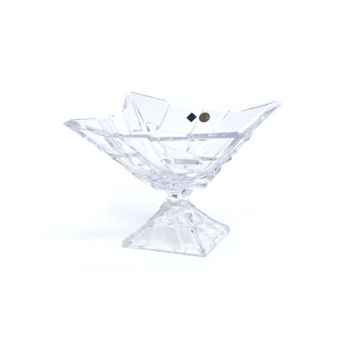 Transparent Crystal Bohemia Footed Sydney Bowl – Sculpted Elegance Elevated!