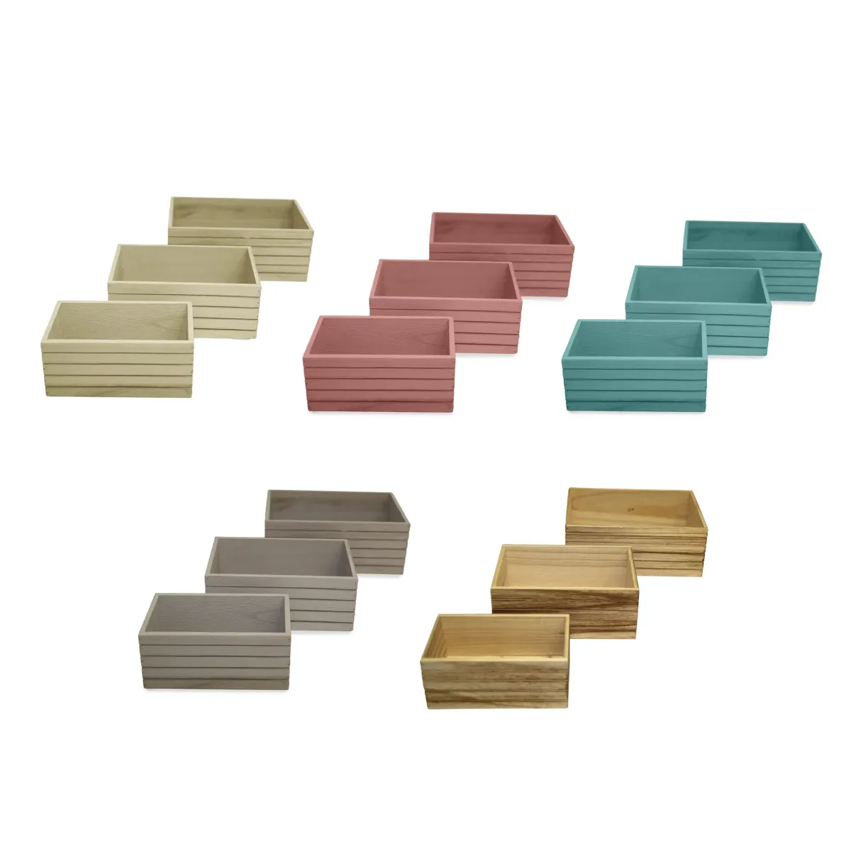 Wooden Rectangle Basket