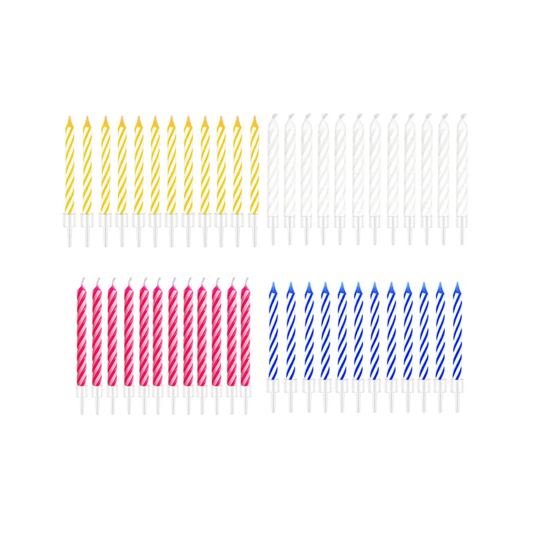 Colored Party Candles on Pillar – Brighten Your Celebration Cakes!