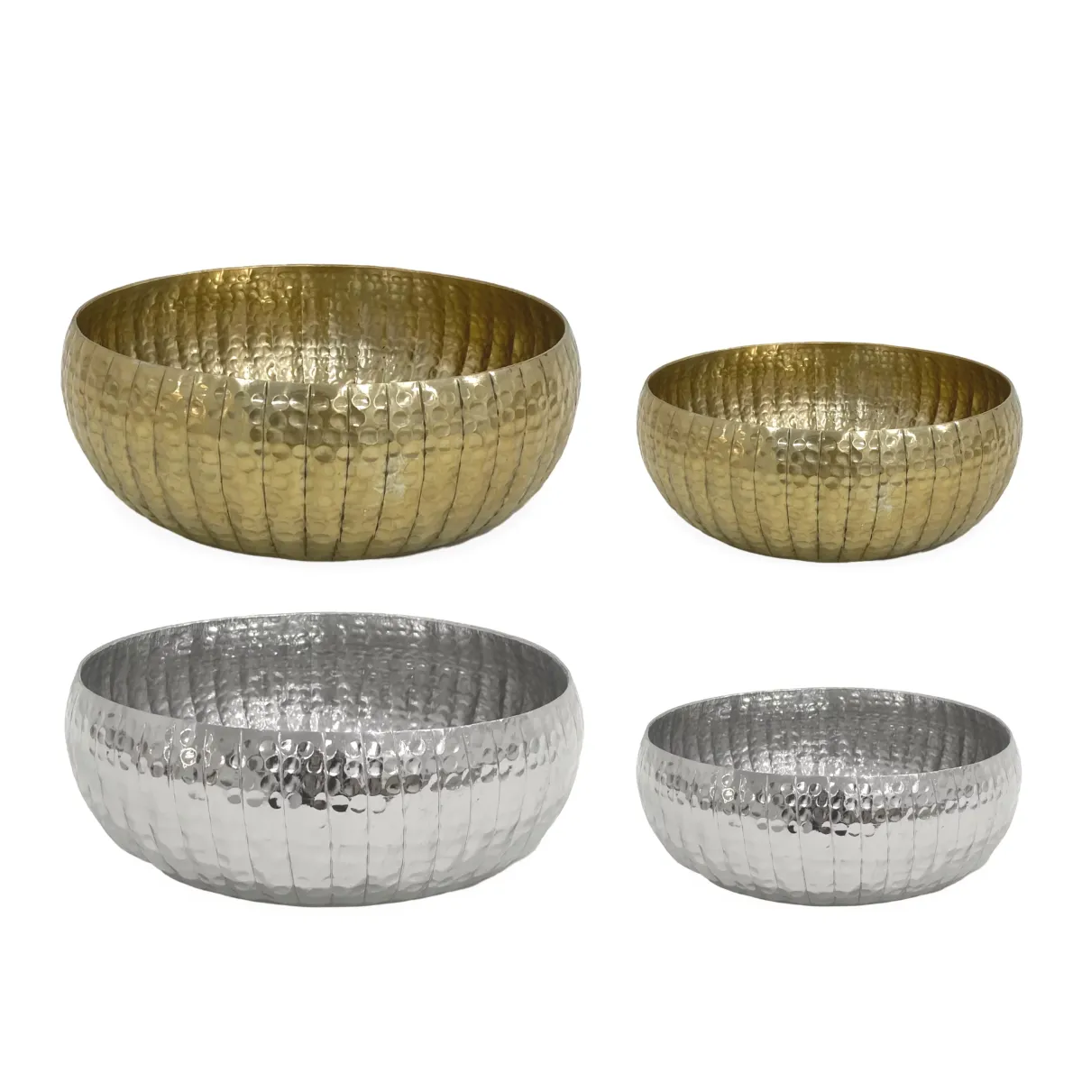 Alu Sparkle Stripes Round Convex Bowl
