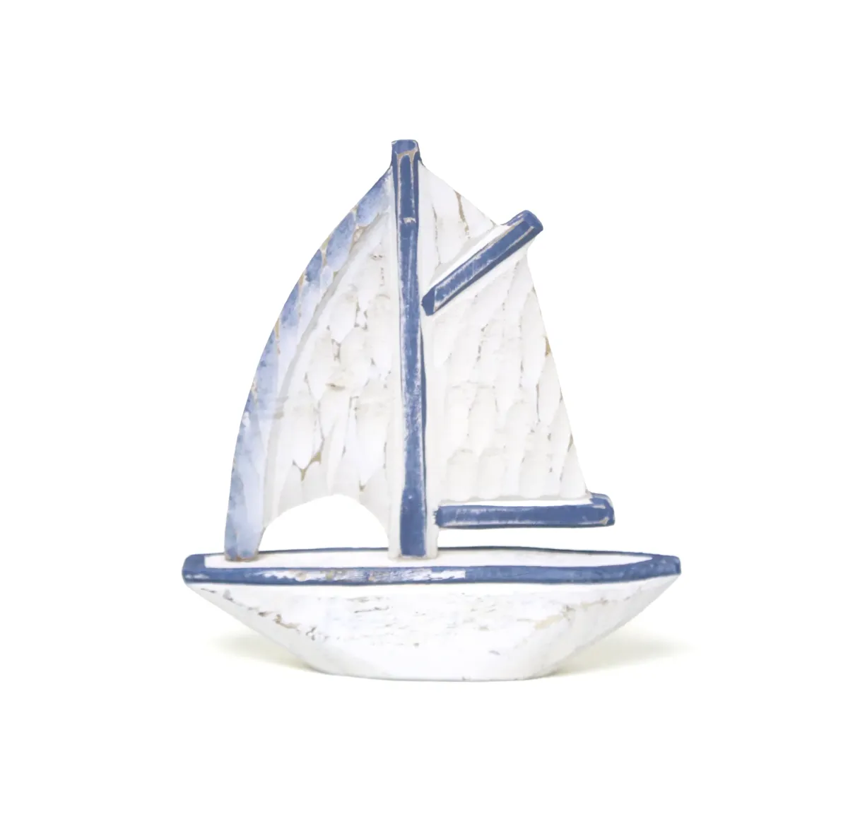Wooden Boat Decor – Coastal Table Accent