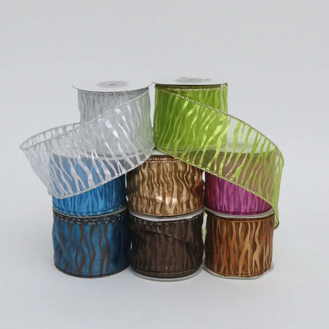 Wave Printed Organza Ribbon