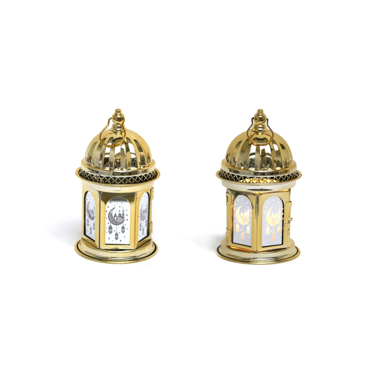 Golden Arabesque Lantern – LED Light Decoration