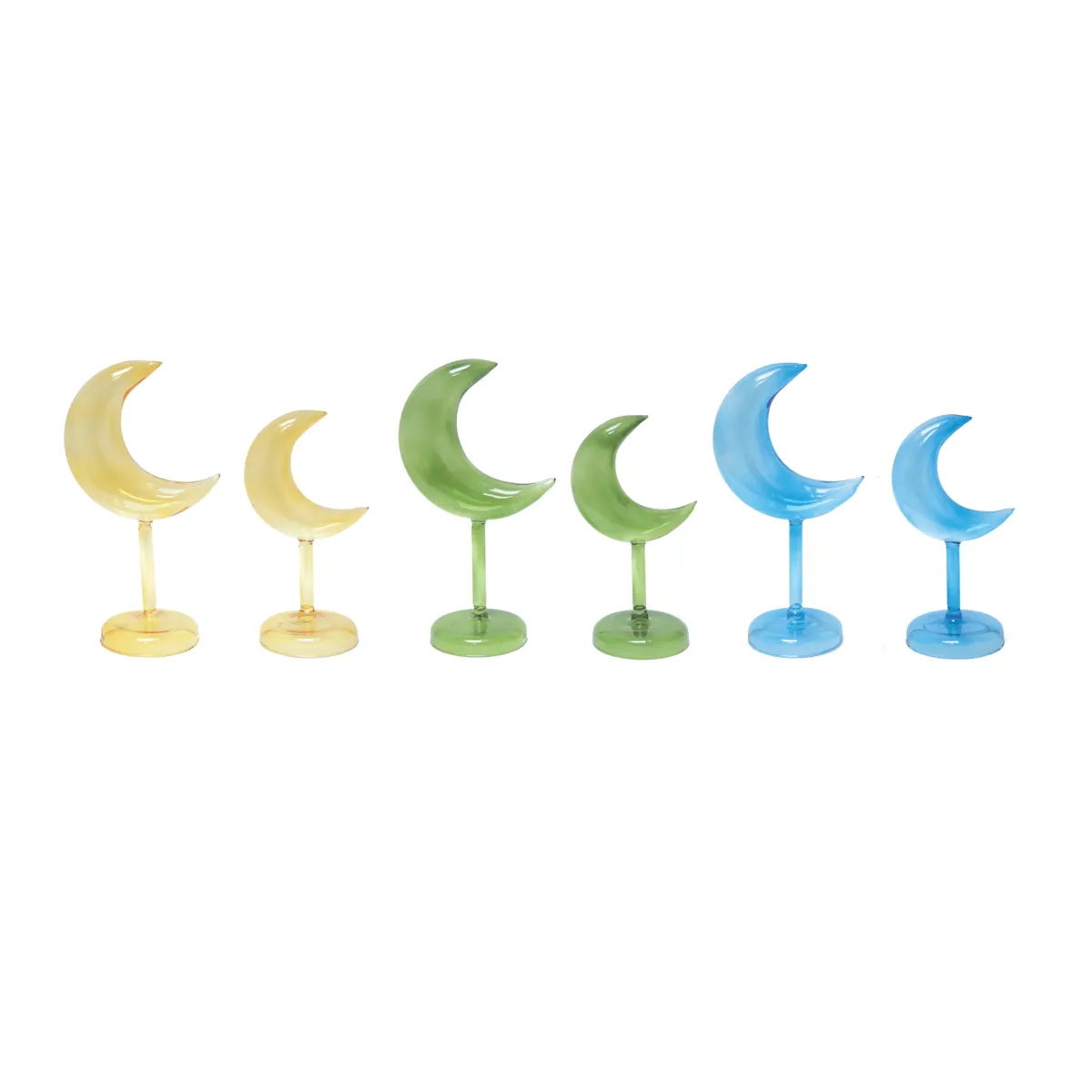 Crescent Glass Stand Decor – Elegant Islamic Decor