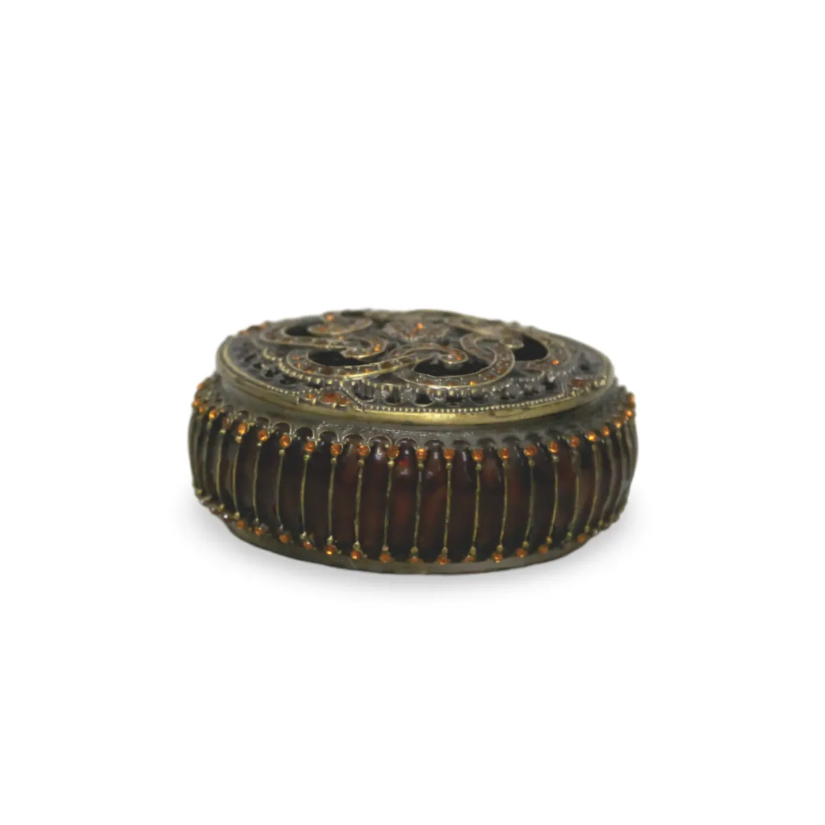 Round Bordeaux Jewelry Box