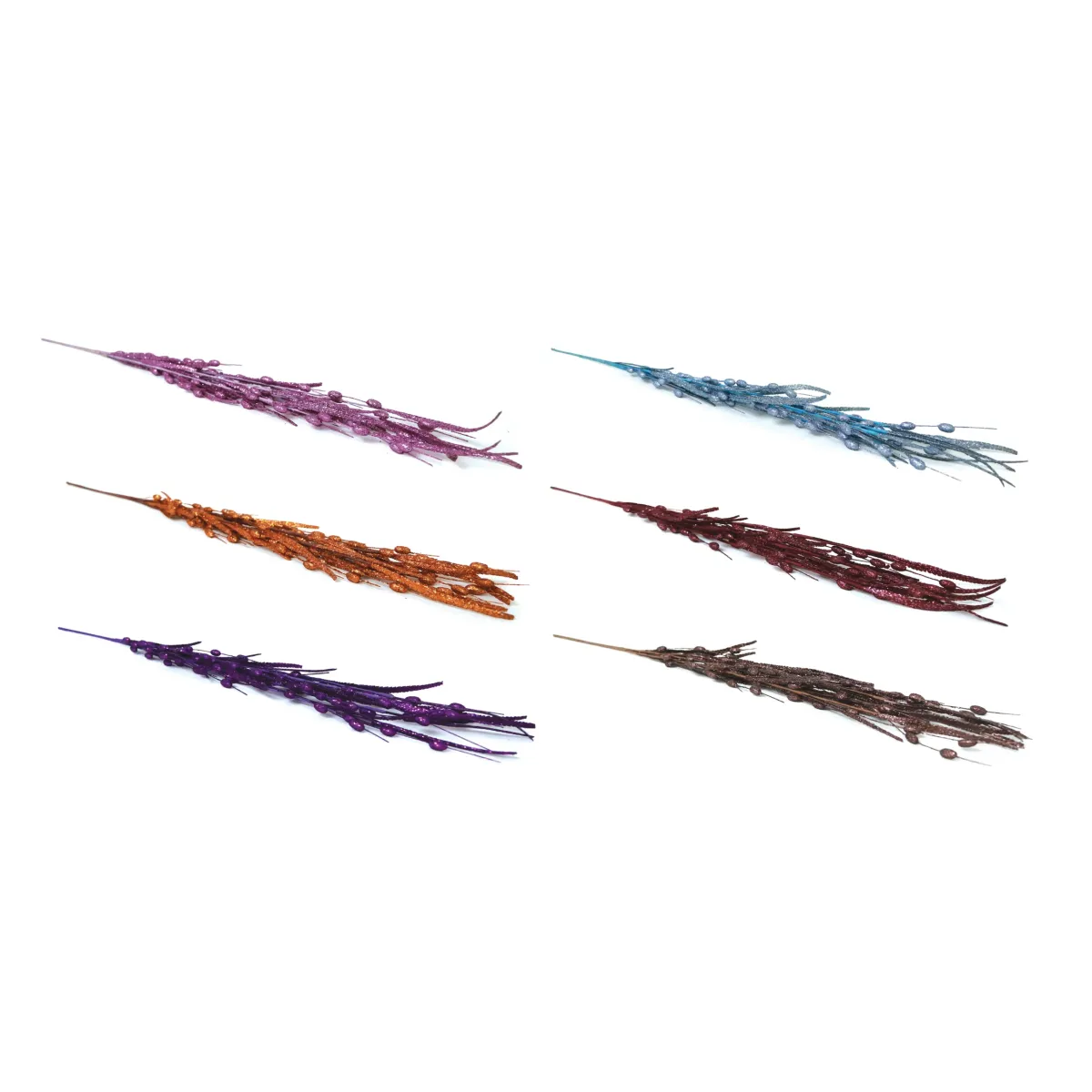 Glitter Berry and Strand Decorative Branch