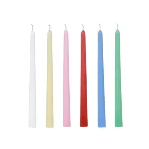 Colored Taper Scented Candles 24cm 4 Piece Pack