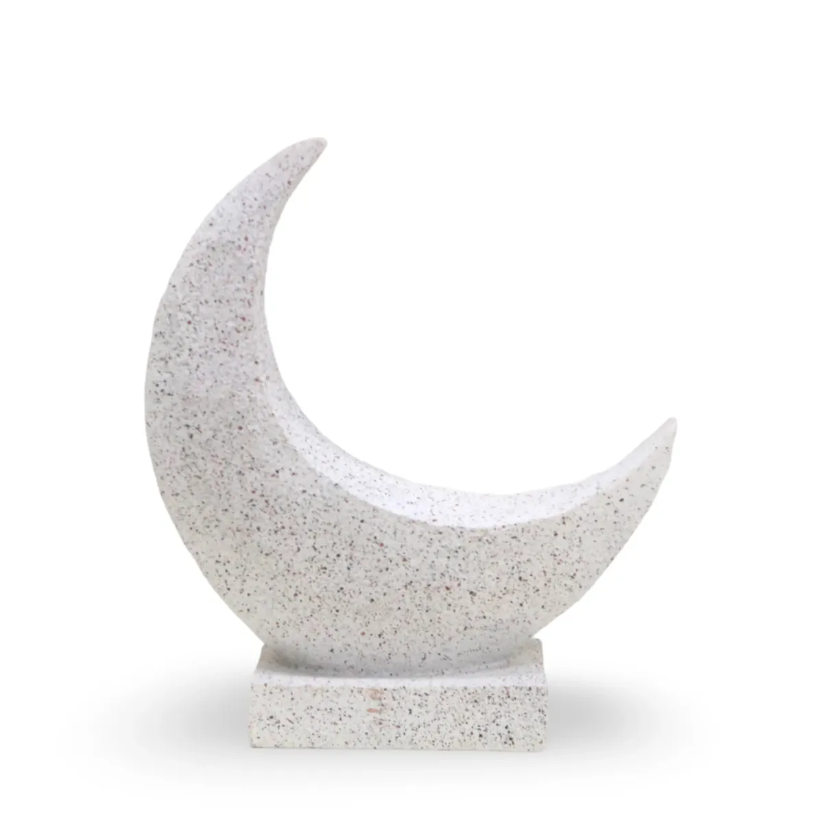 Ramadan Stone Resin Crescent Decoration on Stand – Timeless Decoratives for Sacred Celebrations