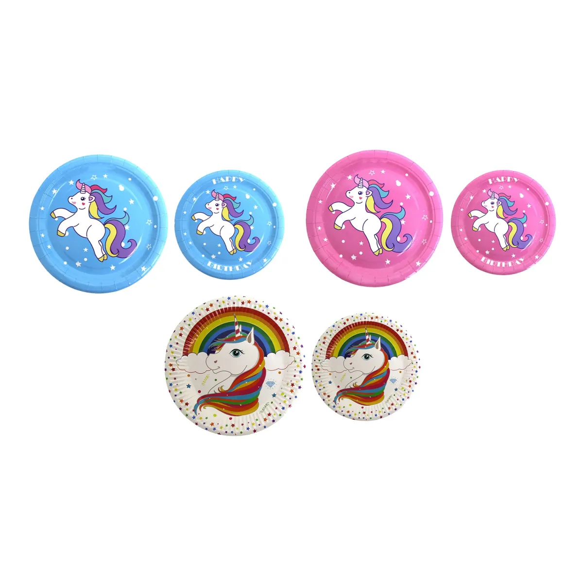 Blue Unicorn Carton Plate – Magical Tableware for Enchanting Parties!