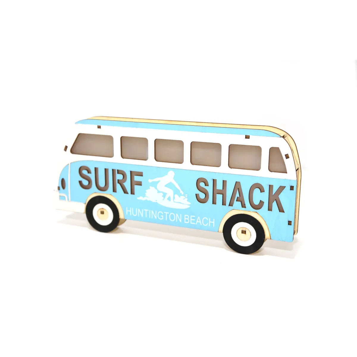 Led Surf Shack Wooden Bus