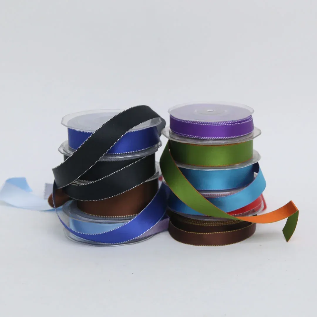 Vibrant Double Color Satin Ribbon – Ideal for Ramadan Decoratives and Festive Crafting
