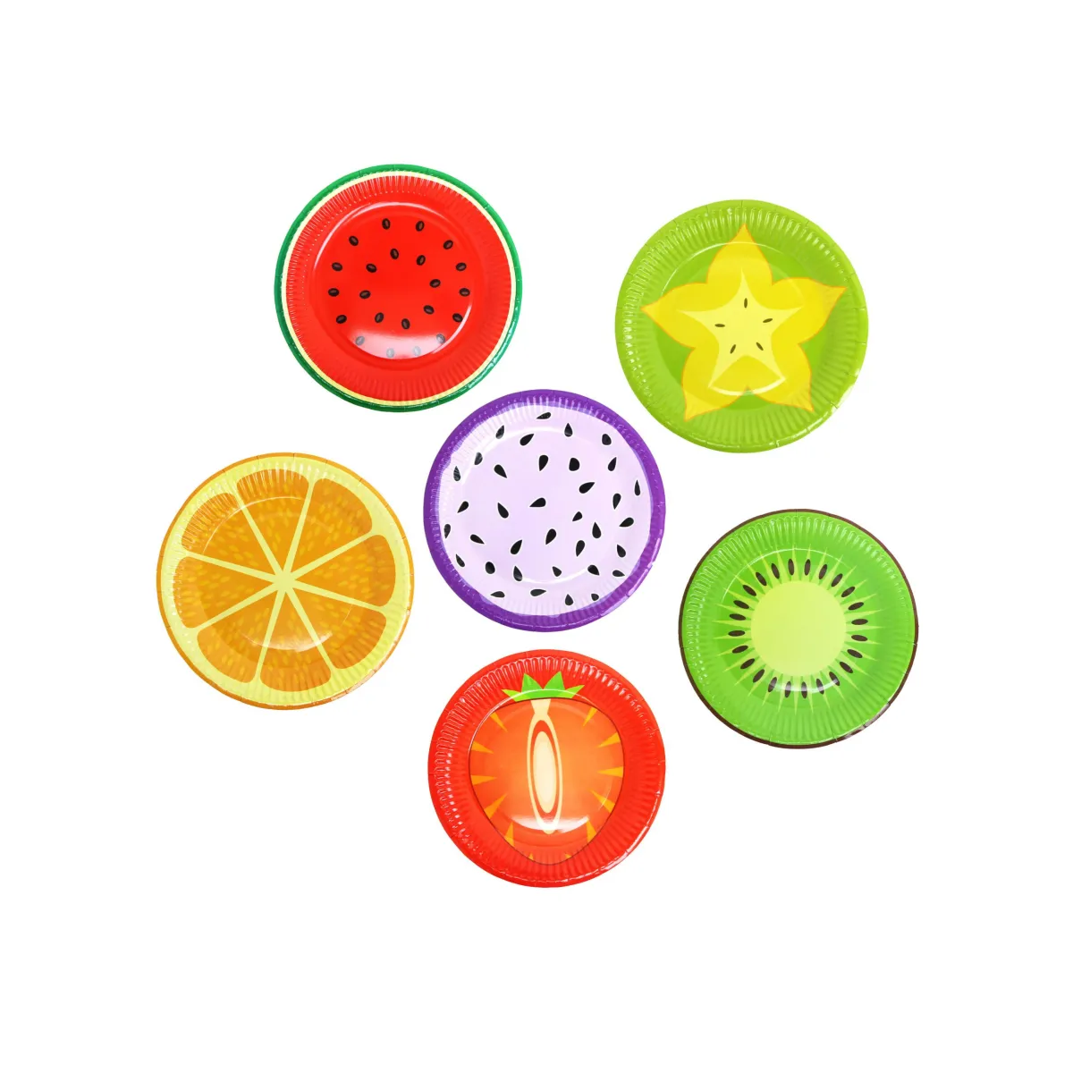 Colorful Fruits Carton Plate – Party & Everyday Use