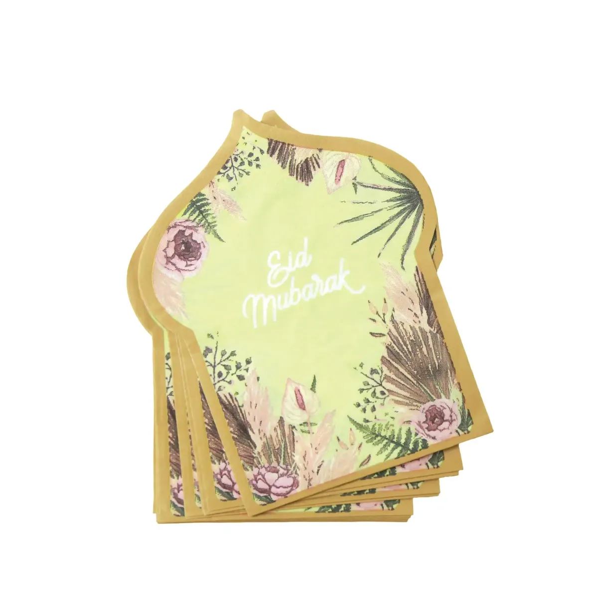 Green Eid Mubarak Dome Napkins Festive Table Decor