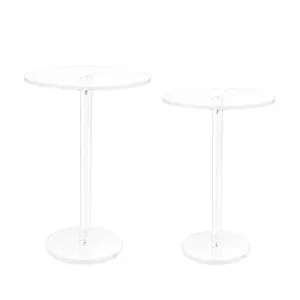 Round Plexi Table in 2 Sizes for Home Styling