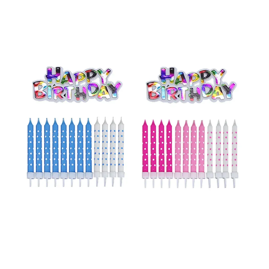 “Happy Birthday” Stars Candles – Light Up Their Special Day with Sparkle!