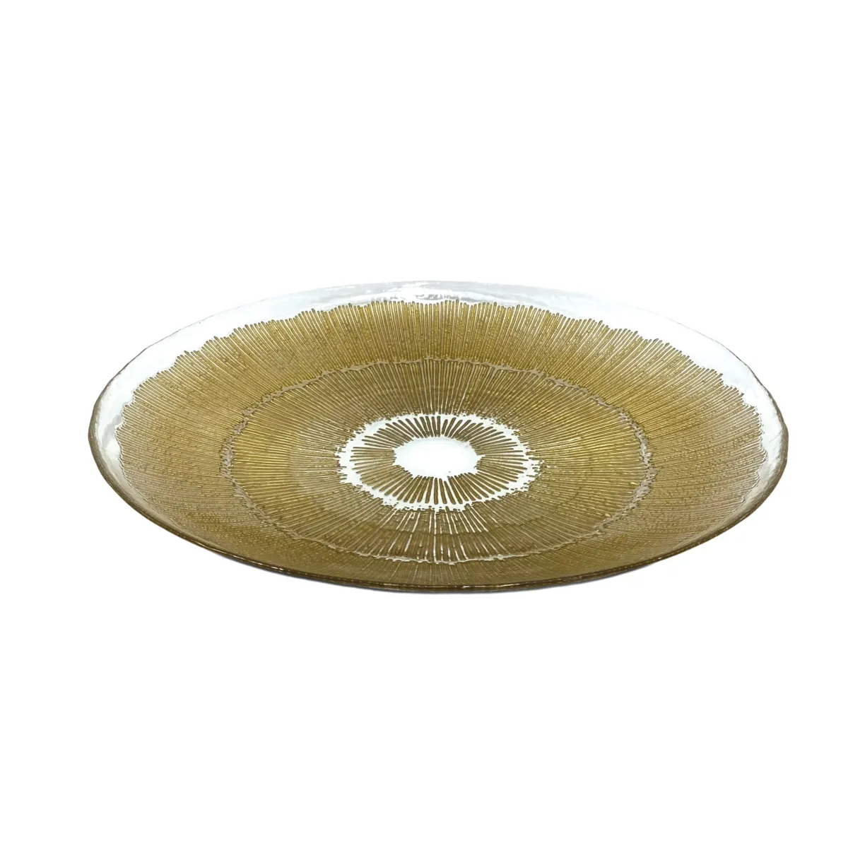 Clear Bowl with Muted Gold Accents – Modern & Elegant