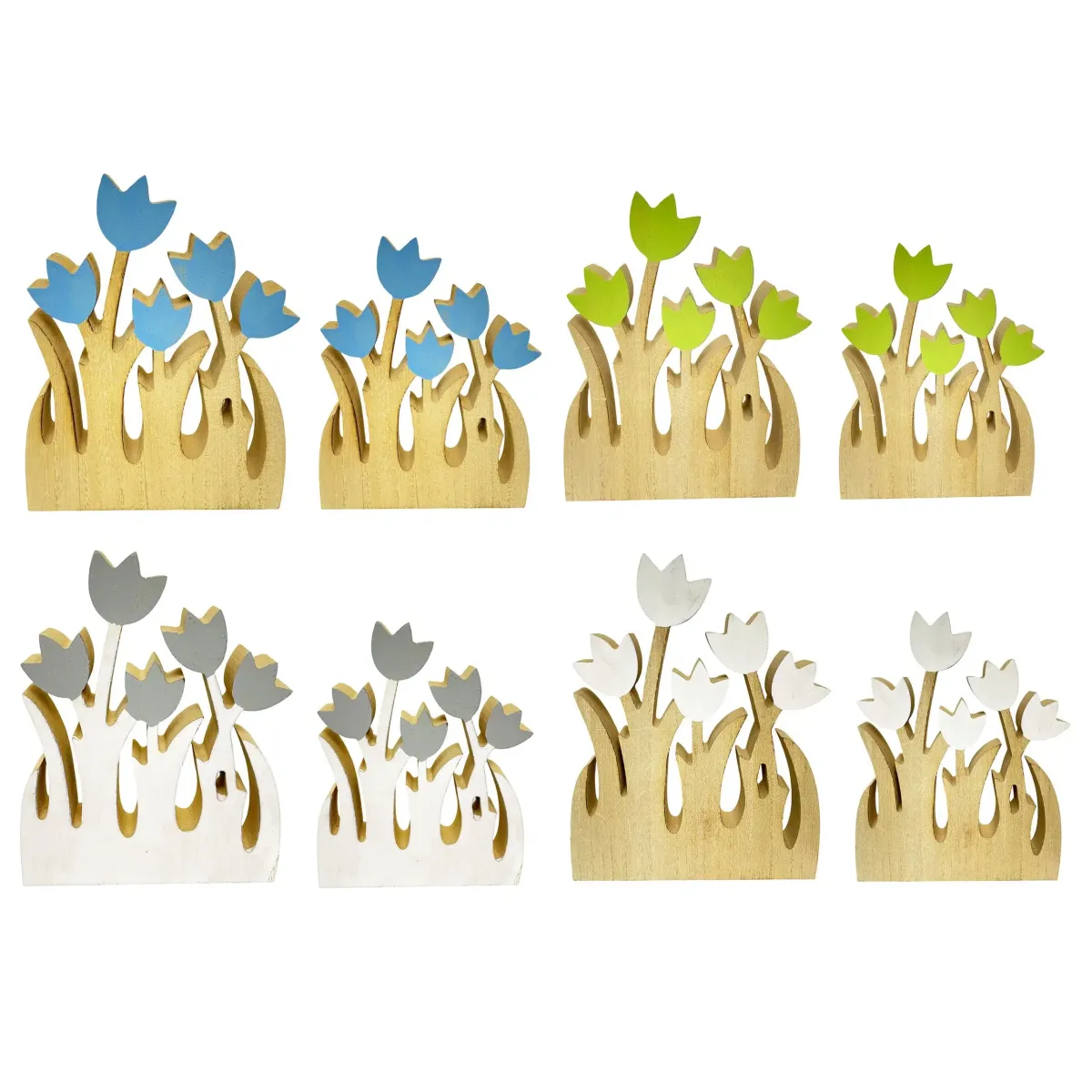 Wooden Tulip Bunch Decoration