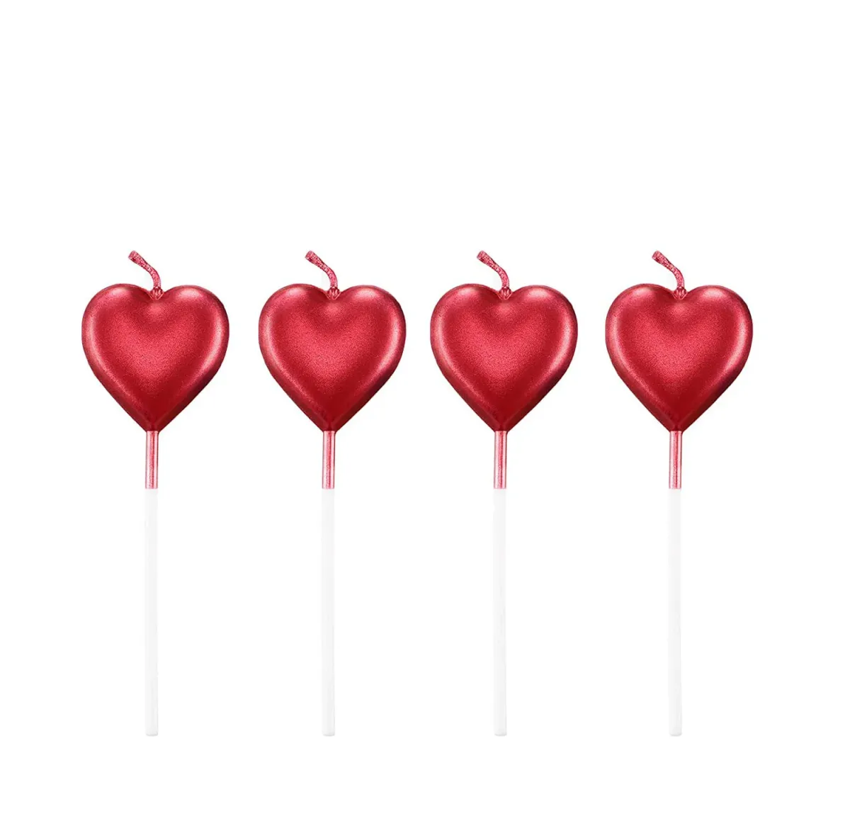 Red Pick Style Heart Party Candle – Light Up Your Celebration with Love!