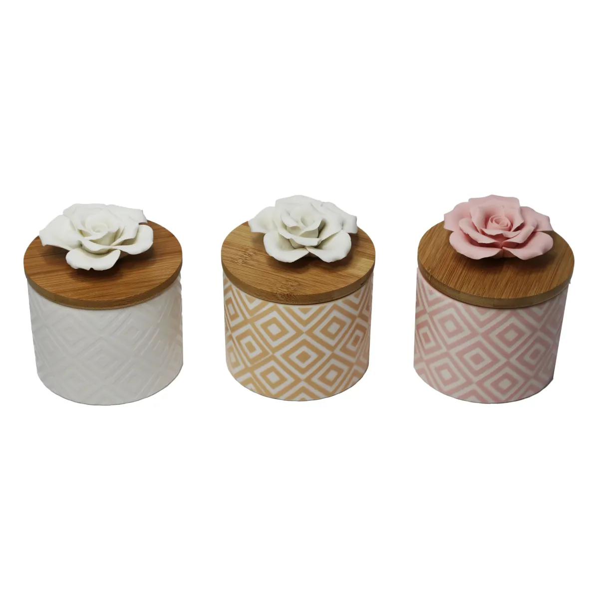 Wood Rose Covered Cylinder Oil Diffuser