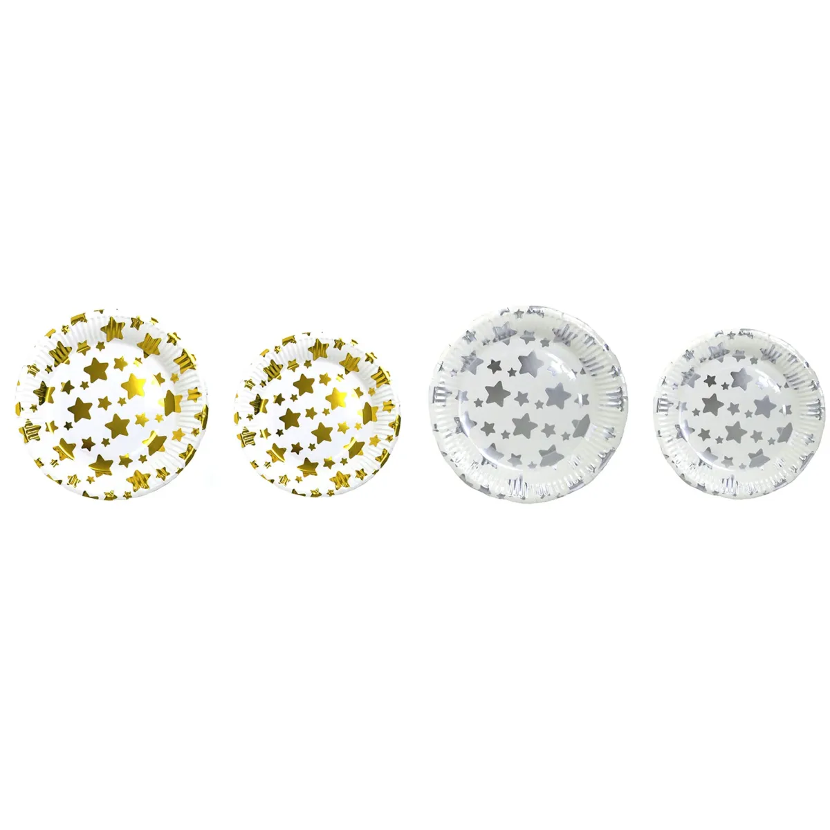 Gold Stars Carton Plate – Festive Party Tableware
