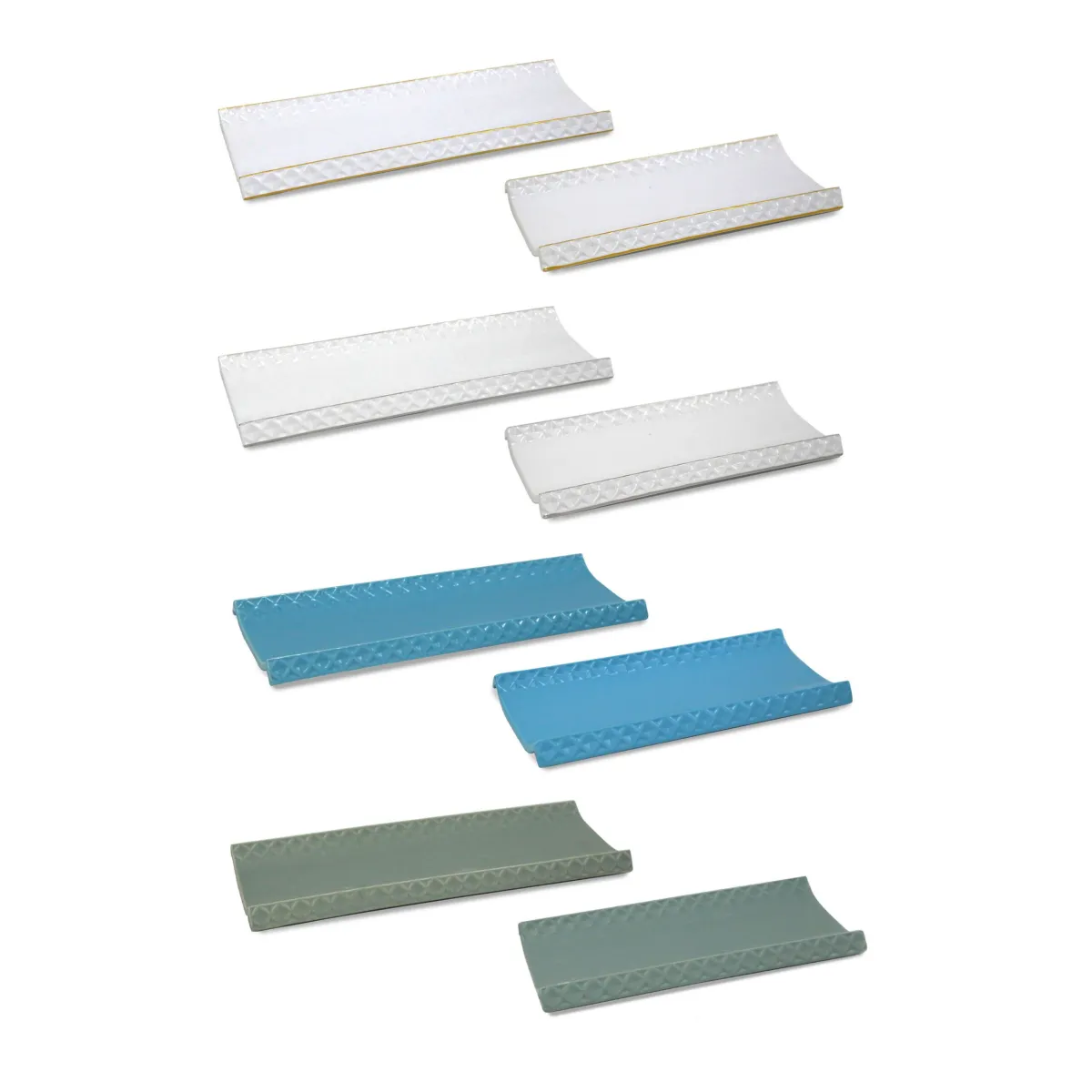 Ramadan Grace: Embossed Ceramic Plates in Modern Hues for Elegant Decoratives