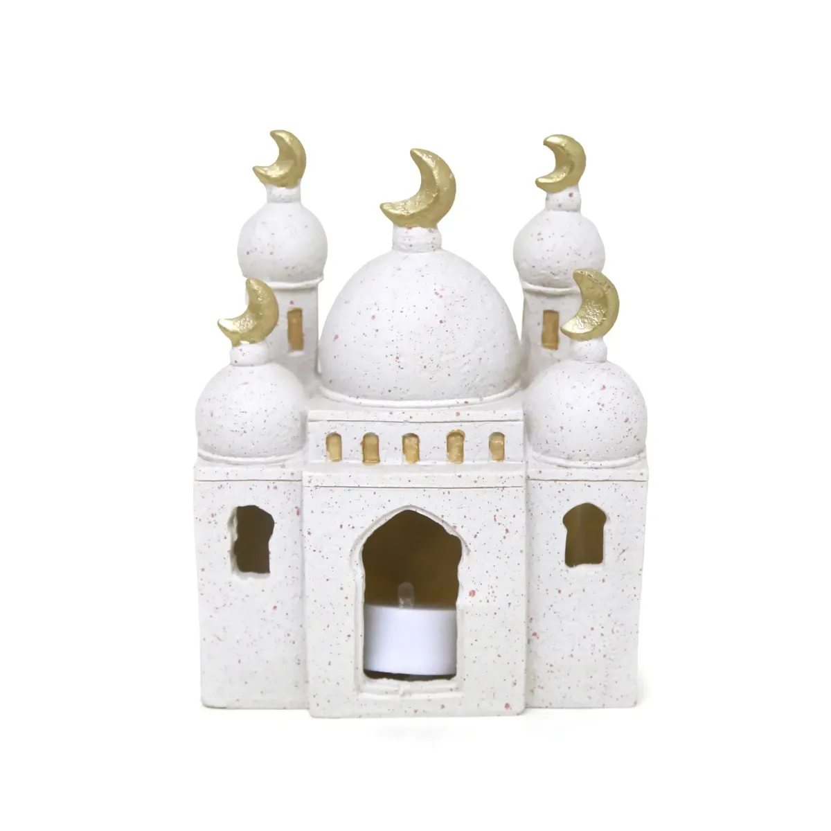 Square 3 Mosques Resin Figurine – Islamic Home Decor
