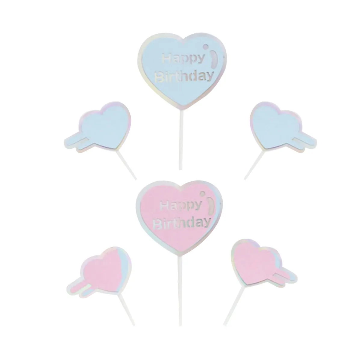 “Happy Birthday” Heart Paper Cake Topper – A Sweet Touch for Your Celebrations!