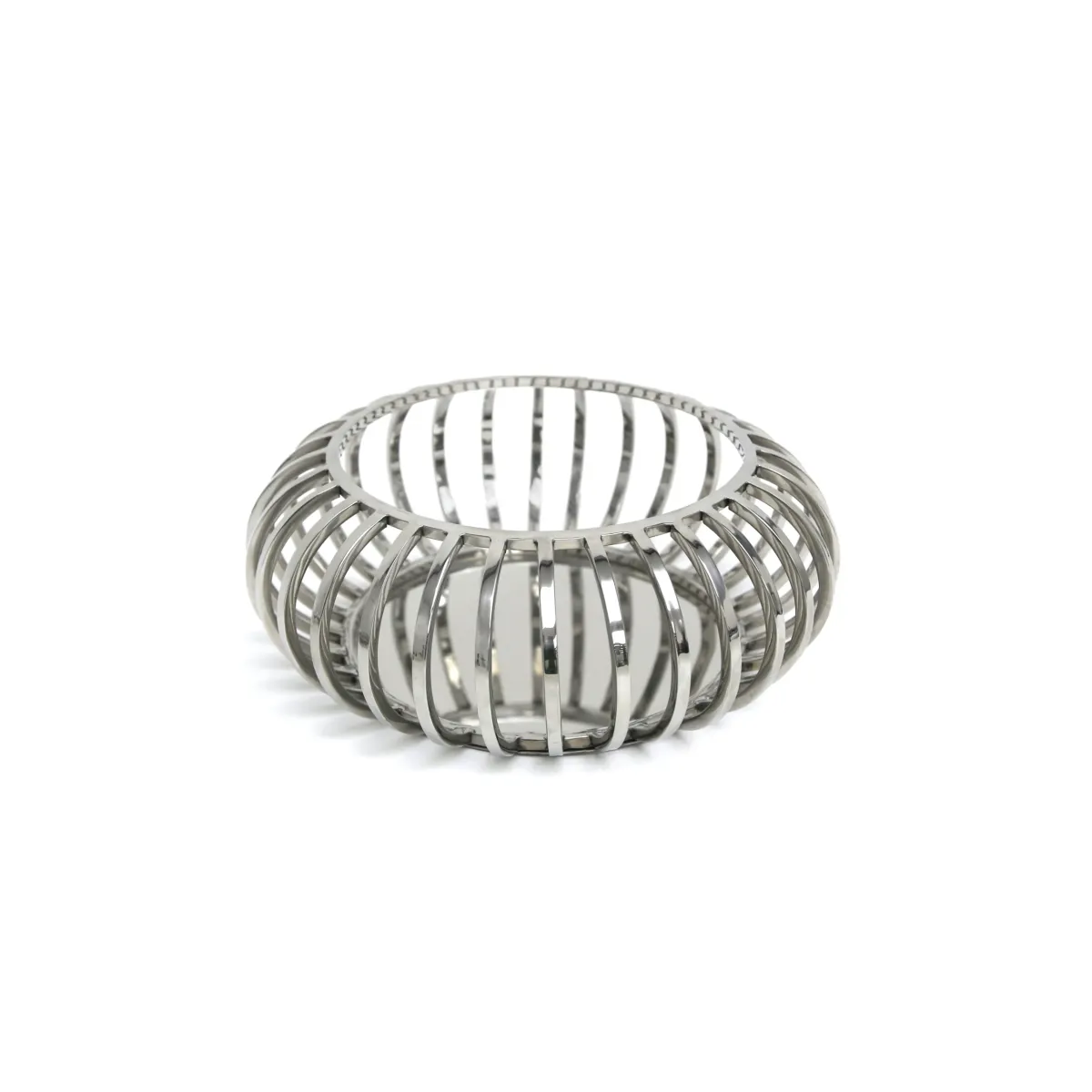 Silver Pumpkin Shape Stainless Steel Basket