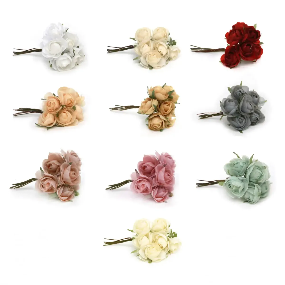 Single Satin & Organza Closed Rose